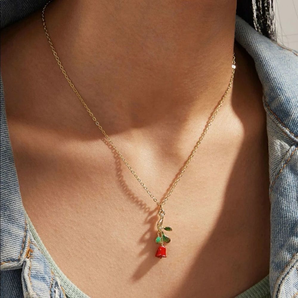 🌹 rose necklace ✨​​​​​